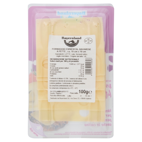Bayernland emmental bavarese Formaggio a Fette 100 g